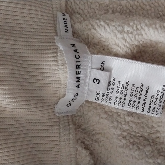 NWT Good American Wide Leg Sweatpant 100% COTTON - Picture 4 of 5